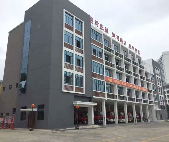 南寧消防大隊外墻翻新采用外墻涂料裝飾系統(tǒng)